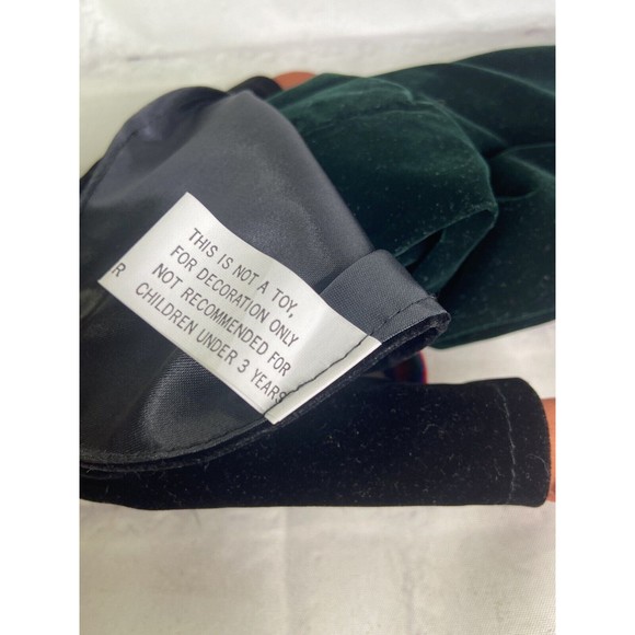 Vintage Anthropomorphic Cat Kitten Stuffed Plush Doll Fabric Velvet Dress Suit - Picture 6 of 7